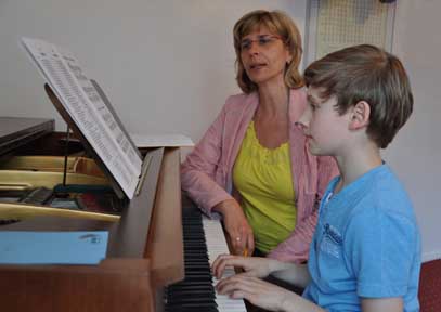 Musikschule Moser Unterrichtsraum Klavierunterricht Frau Moser